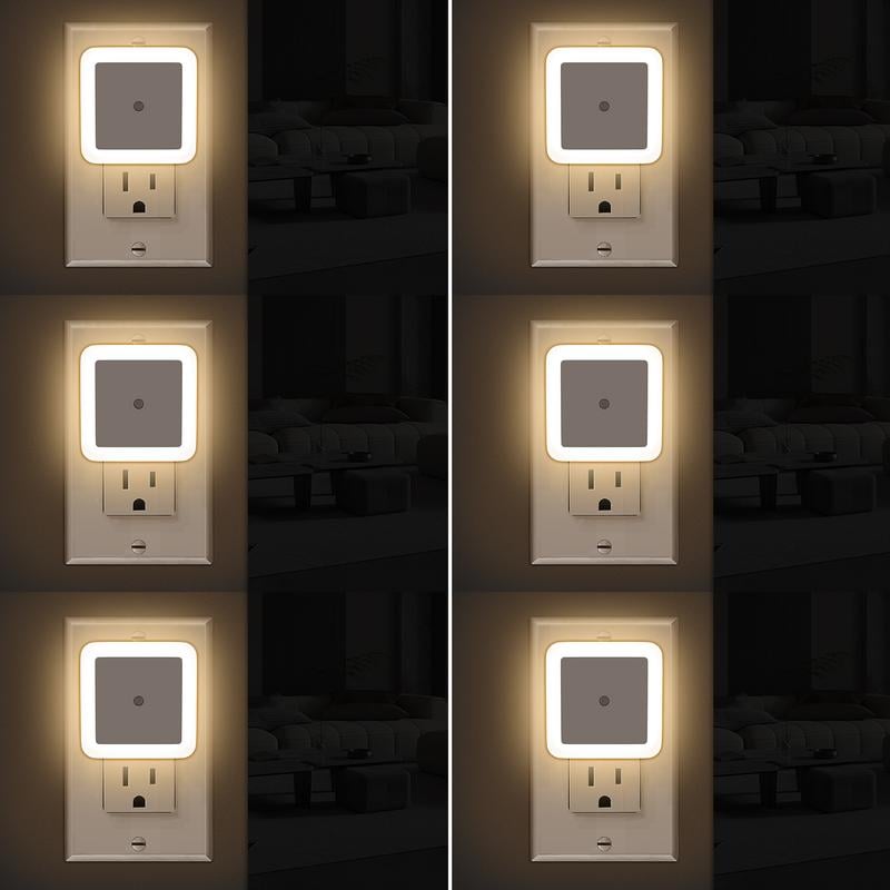 ✨Warm White Night Lights Plug into Wall, Plug in Night Light, Dusk to Dawn Nightlight Led Night Lights for Bedroom, Bathroom, Hallway