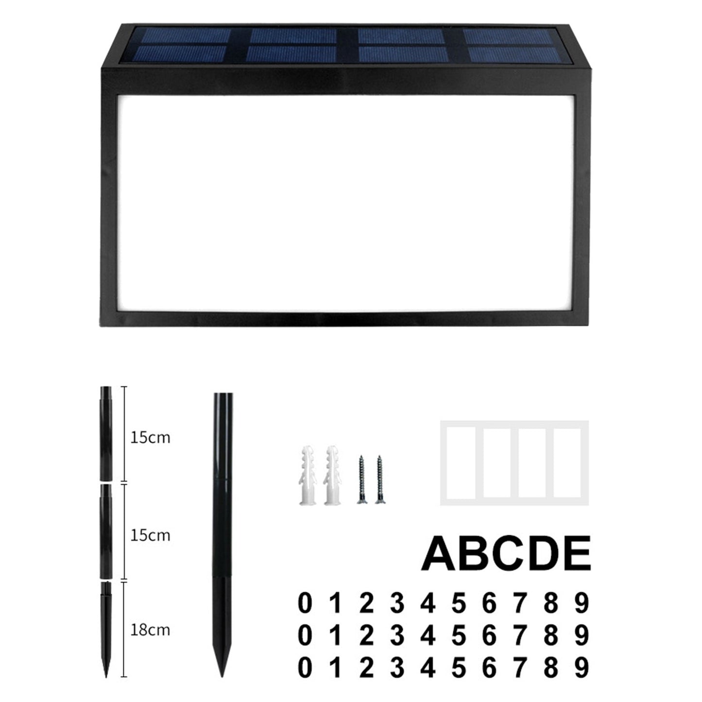 Solar-Powered Address Sign Waterproof LED Light