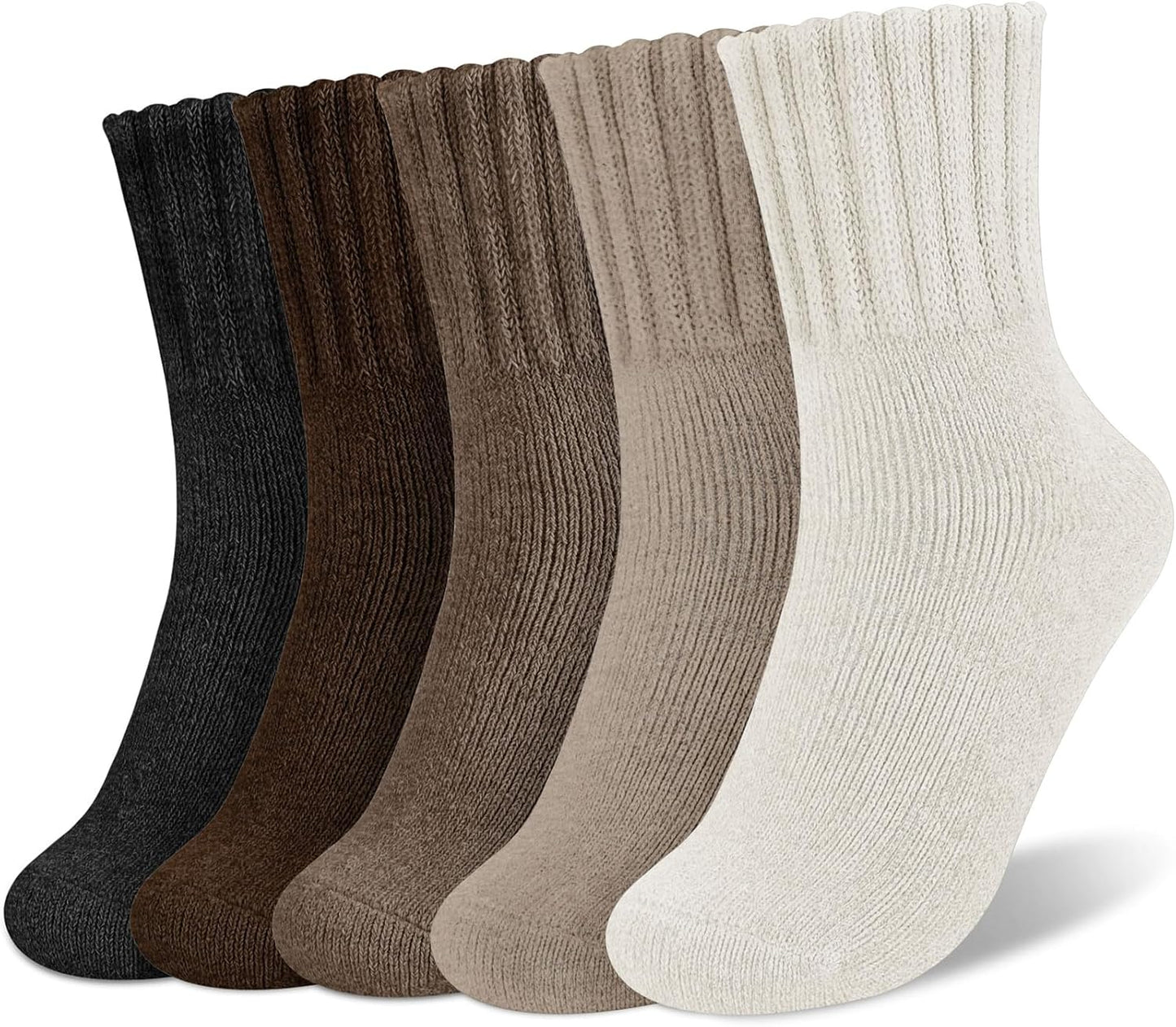 🔥Last Day Only$13.99🔥Nyzfexk Women's Solid Mid-calf Socks, Casual Soft Comfy Warm Socks for Fall & Winter, Women's Socks for Daily Wear
