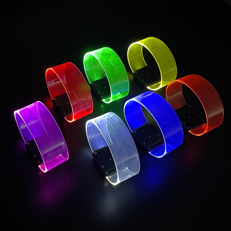 LED Luminous Bracelet with Magnetic Closure Cool Halloween Birthday Party Gifts👉👉