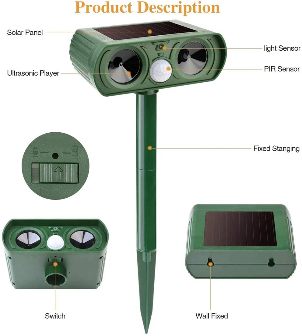 🔥BIG SALE 49% OFF🔥 Solar Power Mouse Mole Snakes Pest Rodent Repeller