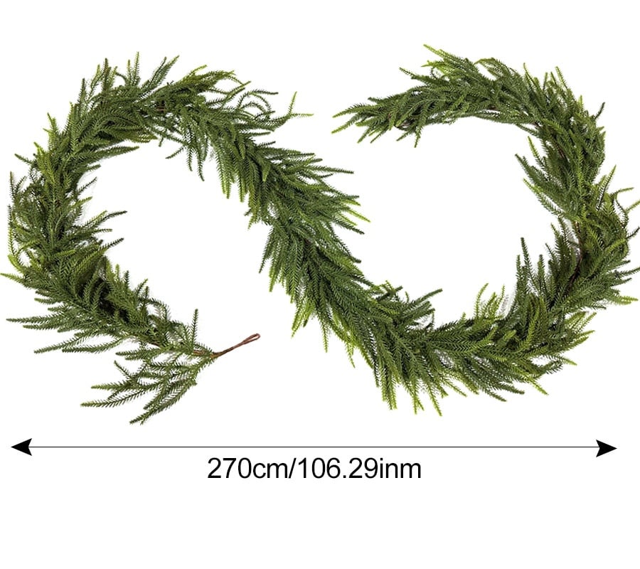 🌲Real Touch Deluxe Norfolk Pine Garland🌿