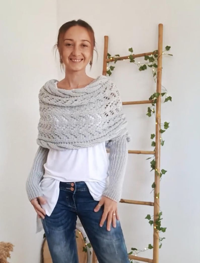 🔥LAST DAY 49% OFF 🔥Knitted Cable Wrap, Shrugs For Women, Knitted Wrap