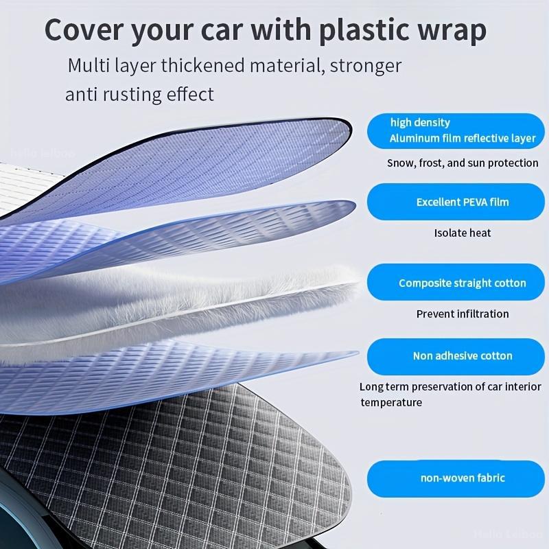 LEIBOO Car Windshield Snow Cover Sun Shade Winter Dust Rain Ice Frost Guard Protector - Durable Design for Winter Weather Protection & Summer sunshade