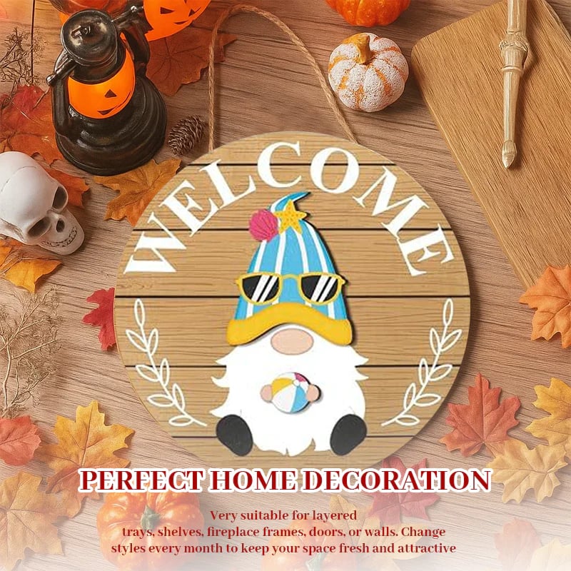 🎉 Last Day Promotion 49% OFF 🎉Interchangeable Wooden Gnome Welcome Sign🎈