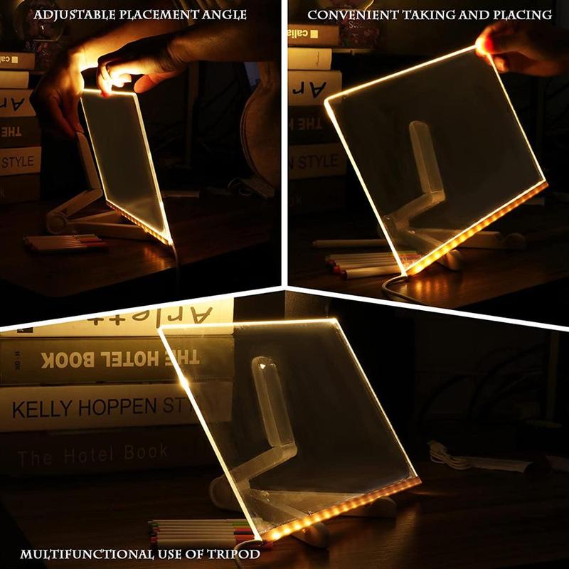 🏆Save 49%🏆 Creative Rewritable Acrylic LED Message Board -(with 7 Pens)