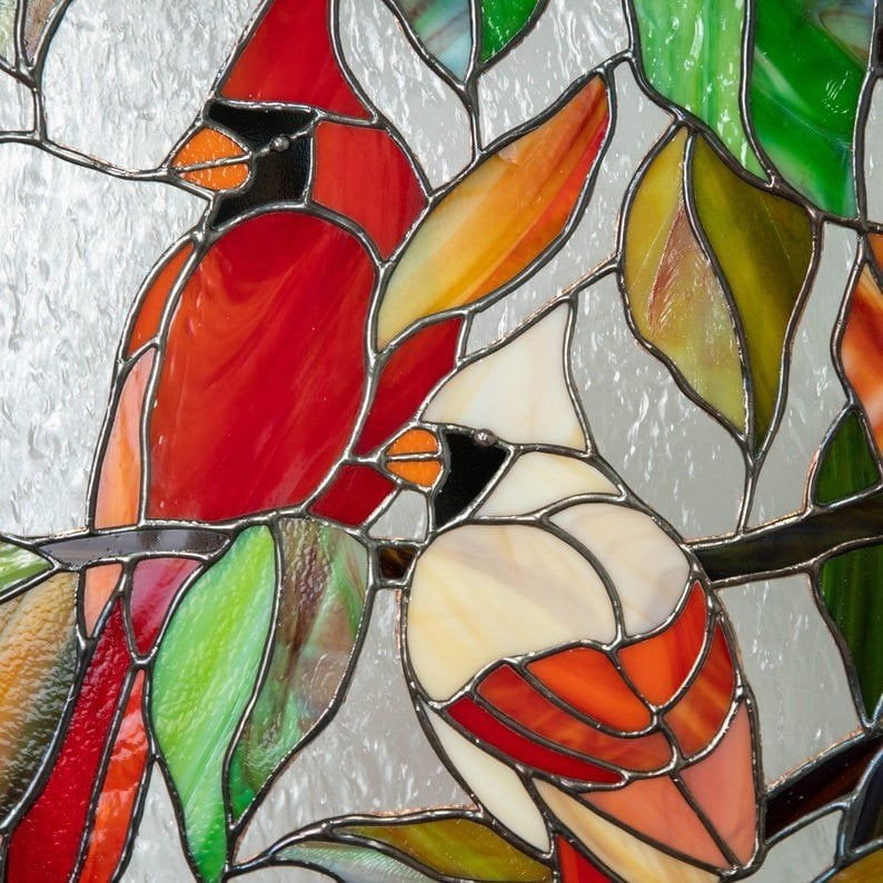 🎉 Last Day Promotion-50% OFF 🎉-Cardinal Stained Glass Window Panel