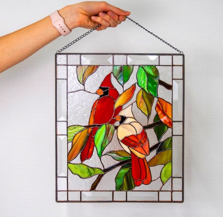 🎉 Last Day Promotion-50% OFF 🎉-Cardinal Stained Glass Window Panel