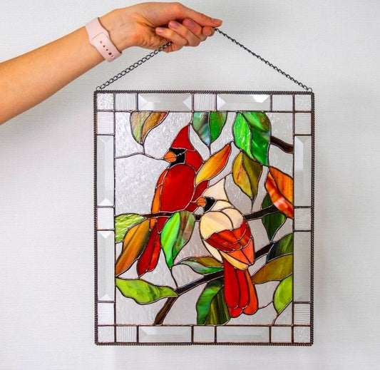 🎉 Last Day Promotion-50% OFF 🎉-Cardinal Stained Glass Window Panel