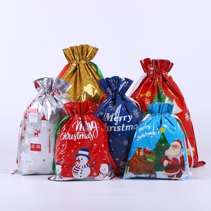 🎄 Christmas Sale – 49% OFF  Biodegradable Drawstring Christmas Gift Bags