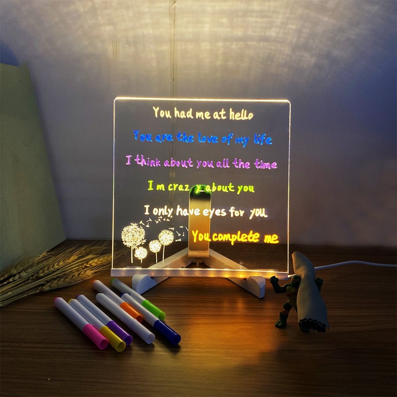 🎃Halloween Gifts 🎃  - LED Note Board with Colored Pens