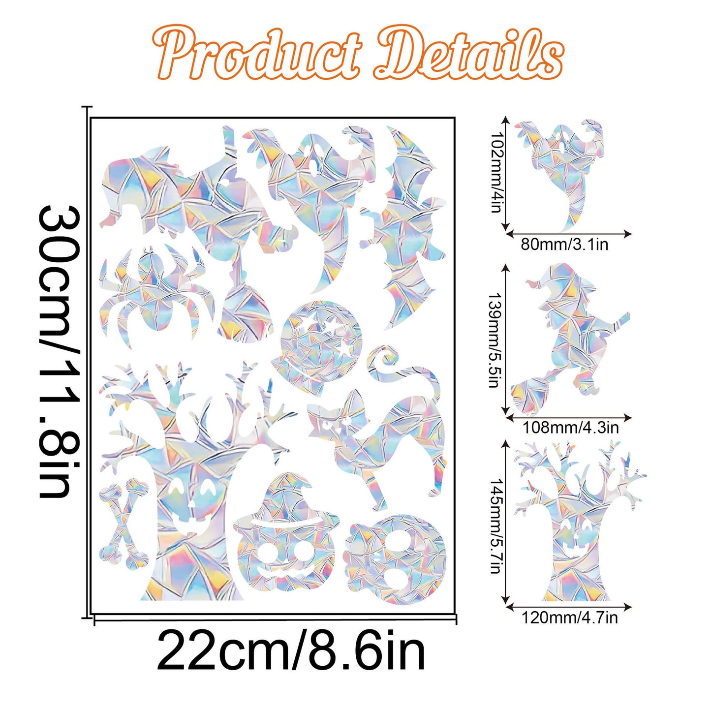 Halloween Window Rainbow Stickers