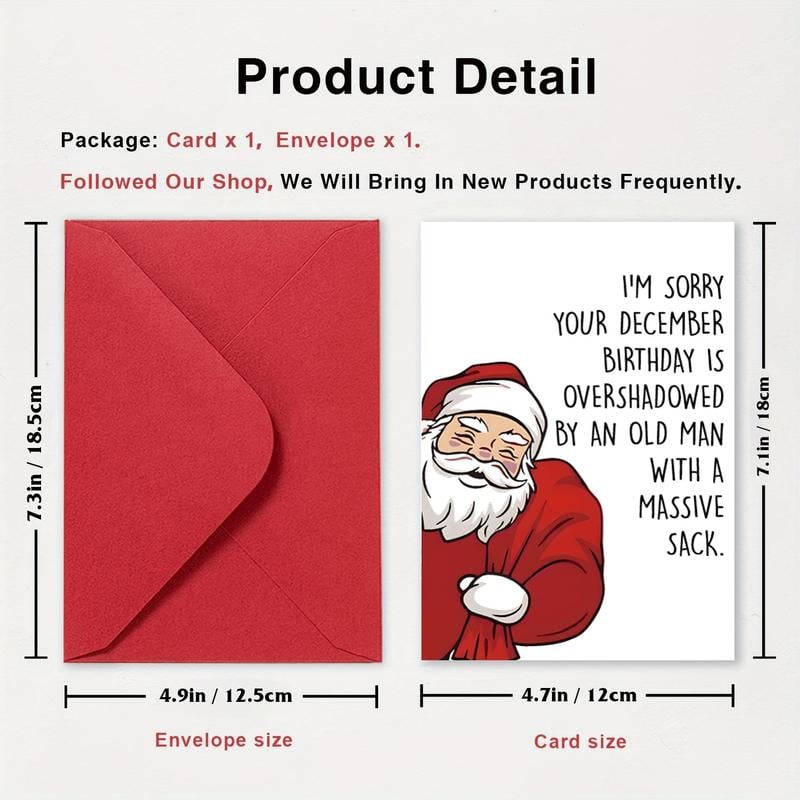 🎅 Cartoon Santa Claus Birthday Card