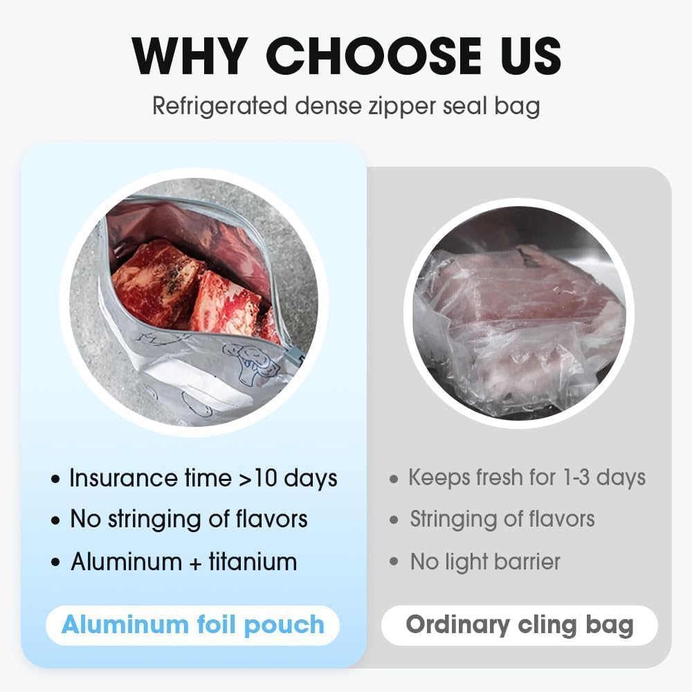 ✨ Reusable Aluminum Foil Sealable Storage Bags 🌱