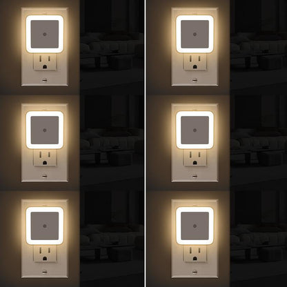 ✨Warm White Night Lights Plug into Wall, Plug in Night Light, Dusk to Dawn Nightlight Led Night Lights for Bedroom, Bathroom, Hallway