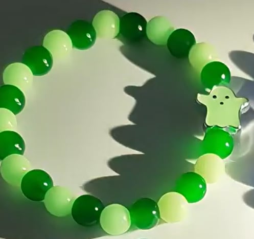 🌟Halloween Bead Bracelet Luminous Ghost Beaded Bracelet