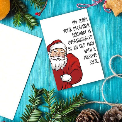 🎅 Cartoon Santa Claus Birthday Card