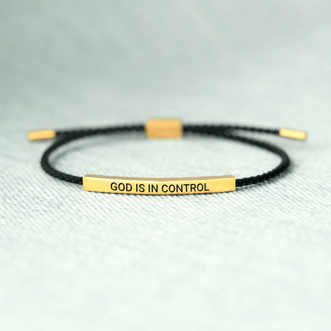 God Is In Control Tube Bracelet