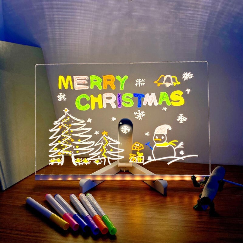 🎃Halloween Gifts 🎃  - LED Note Board with Colored Pens