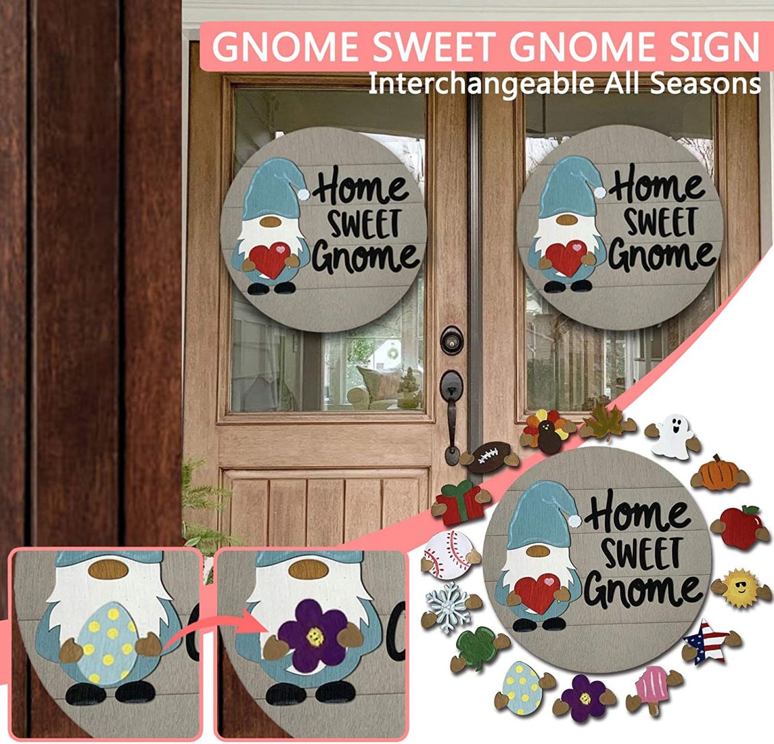 🎉 Last Day Promotion-49% OFF 🎉Cute 3D Seasonal Interchangeable Gnome Door Hanger