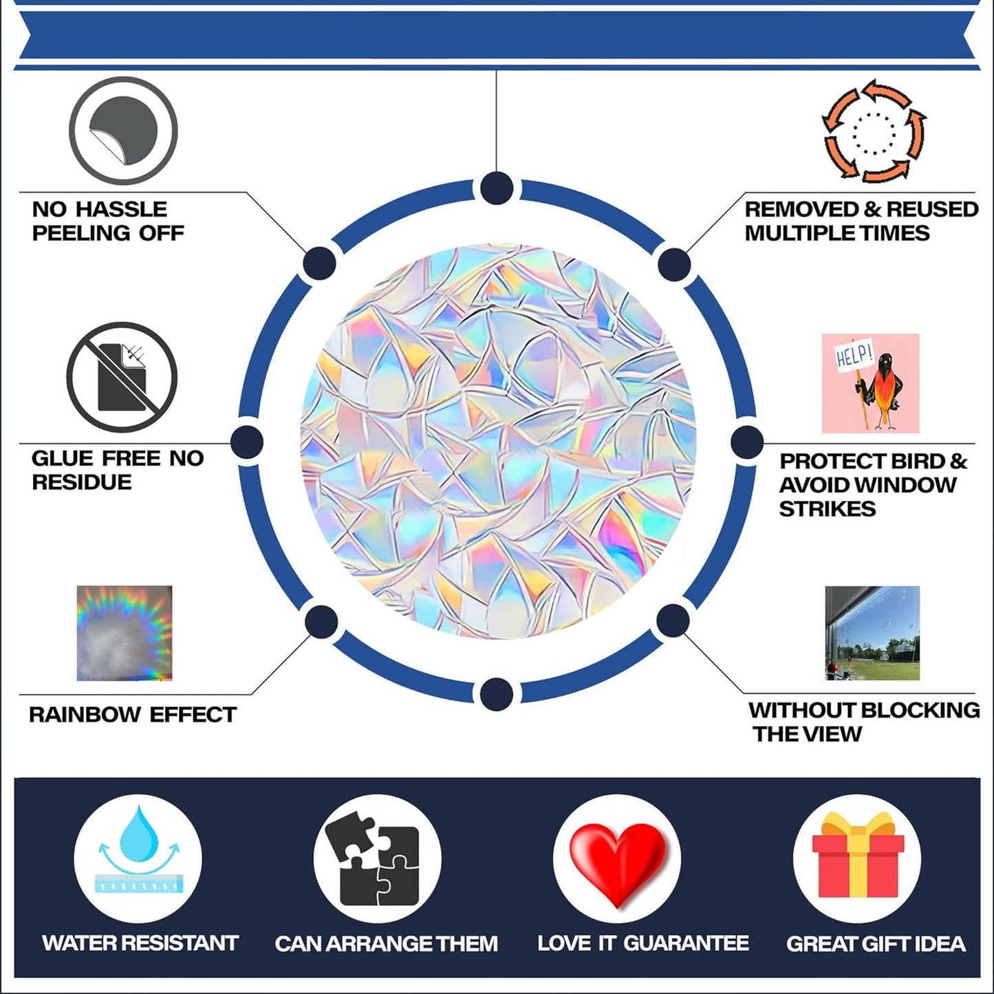 Halloween Window Rainbow Stickers