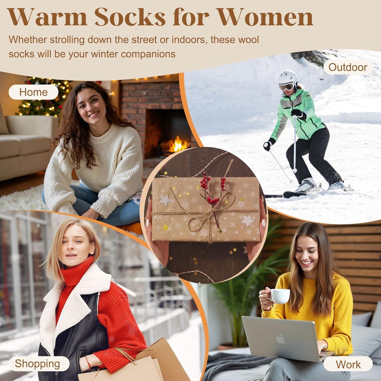 🔥Last Day Only$13.99🔥Nyzfexk Women's Solid Mid-calf Socks, Casual Soft Comfy Warm Socks for Fall & Winter, Women's Socks for Daily Wear