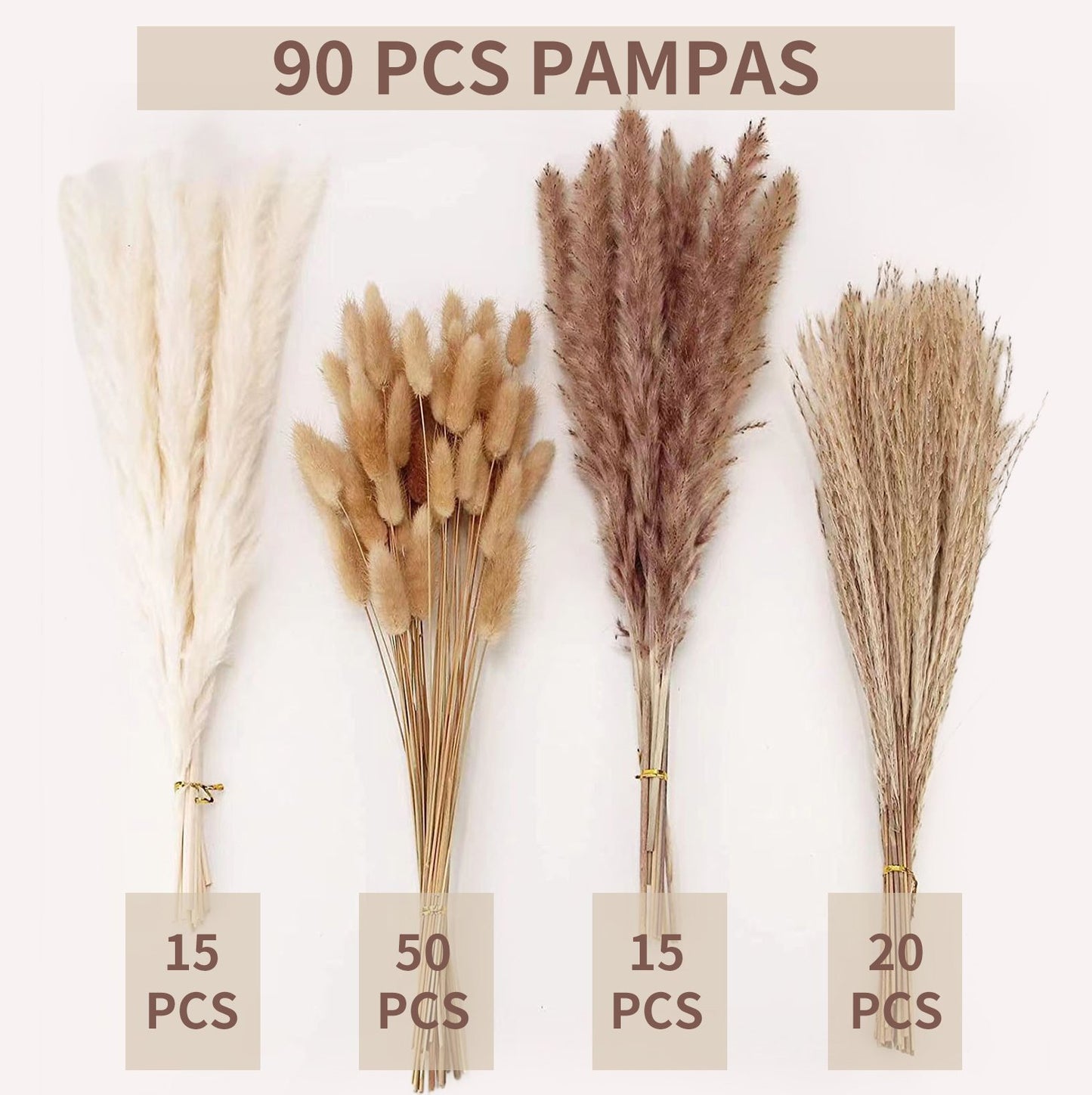 Natural dried pampas grass boho home decor bouquet💐