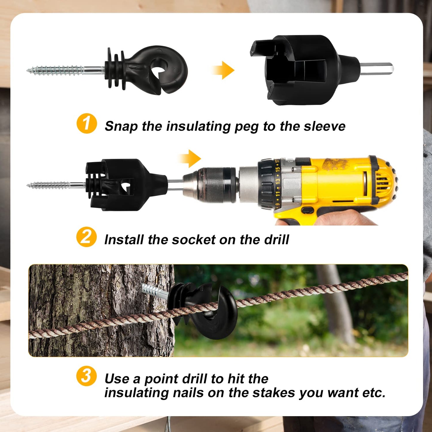 🔥Last Day 49% OFF🔥Farm Electric Fence Screw-in Insulator