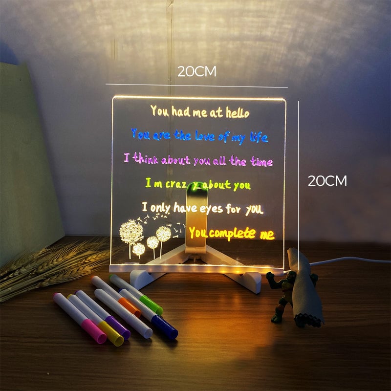 🎃Halloween Gifts 🎃  - LED Note Board with Colored Pens