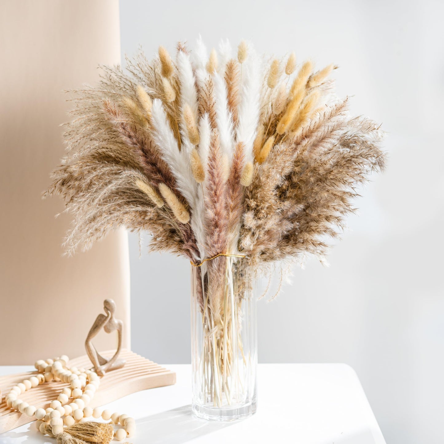 Natural dried pampas grass boho home decor bouquet💐