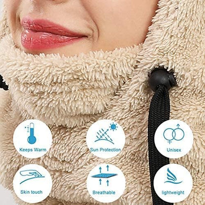 Balaclava Wind-Resistant Winter Face Mask,Fleece Ski Mask for Men and Women,Warm Face Cover Hat Cap Scarf