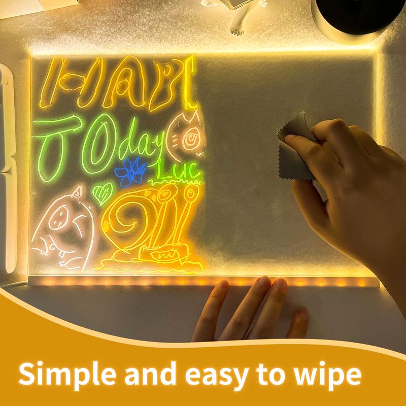 🏆Save 49%🏆 Creative Rewritable Acrylic LED Message Board -(with 7 Pens)