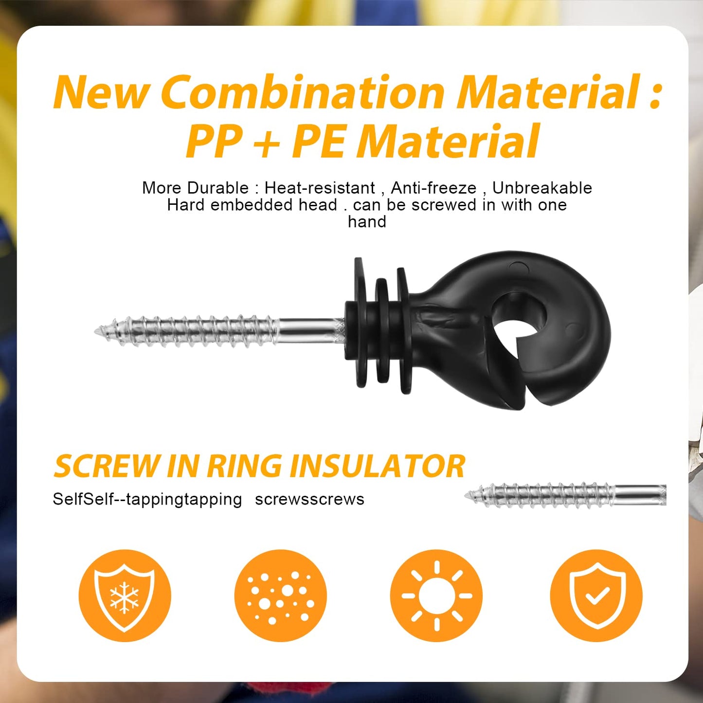 🔥Last Day 49% OFF🔥Farm Electric Fence Screw-in Insulator