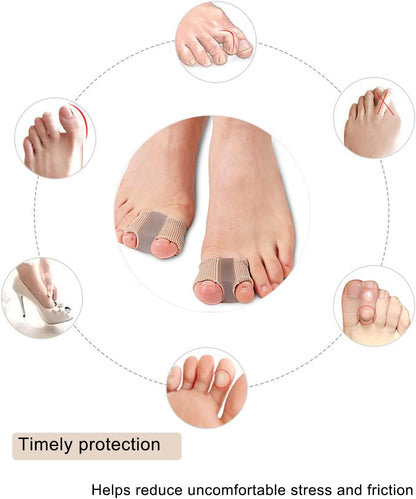 2PCS Gel Bunion Toe Separators – Pain Relief Toe Corrector & Hammer Toe Straightener for Women and Men