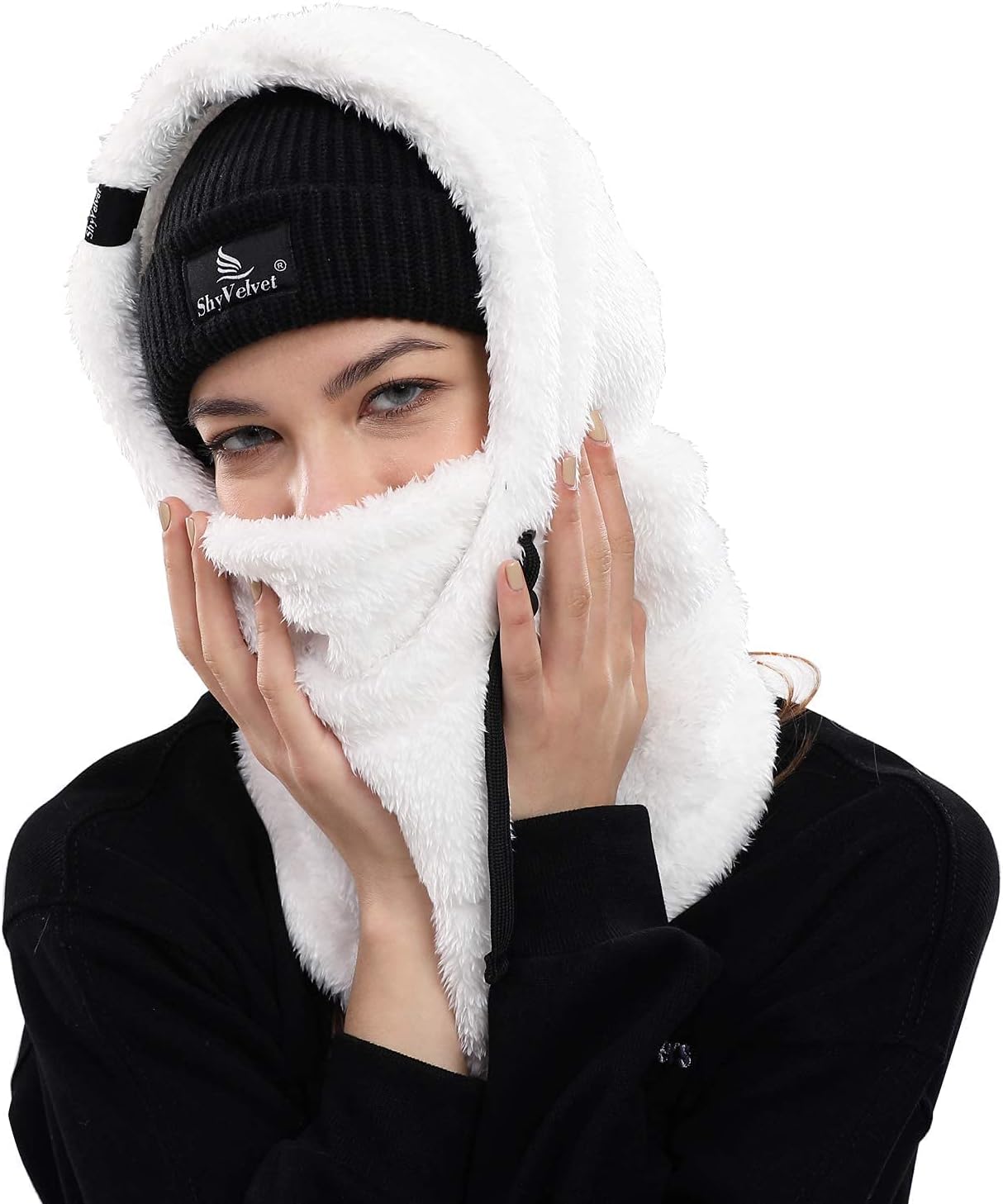 Balaclava Wind-Resistant Winter Face Mask,Fleece Ski Mask for Men and Women,Warm Face Cover Hat Cap Scarf