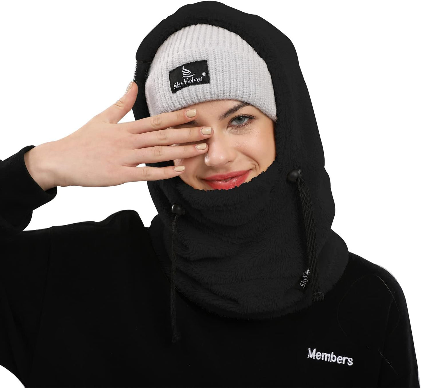 Balaclava Wind-Resistant Winter Face Mask,Fleece Ski Mask for Men and Women,Warm Face Cover Hat Cap Scarf