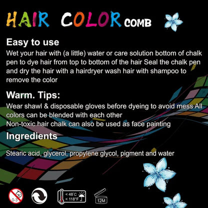 🔥LAST DAY 50% OFF -✨Instant Hair Color Comb - Non-Toxic Water-Washable Quick Dry Vibrant Temporary Color for Fashion Enthusiasts - Haircare