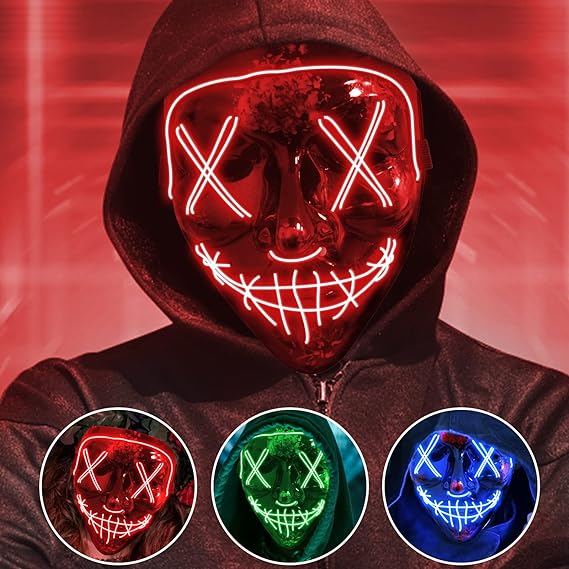 Halloween mask, glow mask cosplay