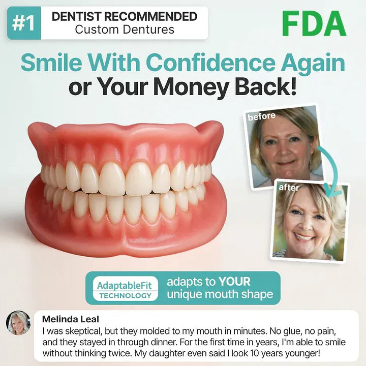 Custom-Fit Instant Smile Dentures – Natural Looking Comfort Fit