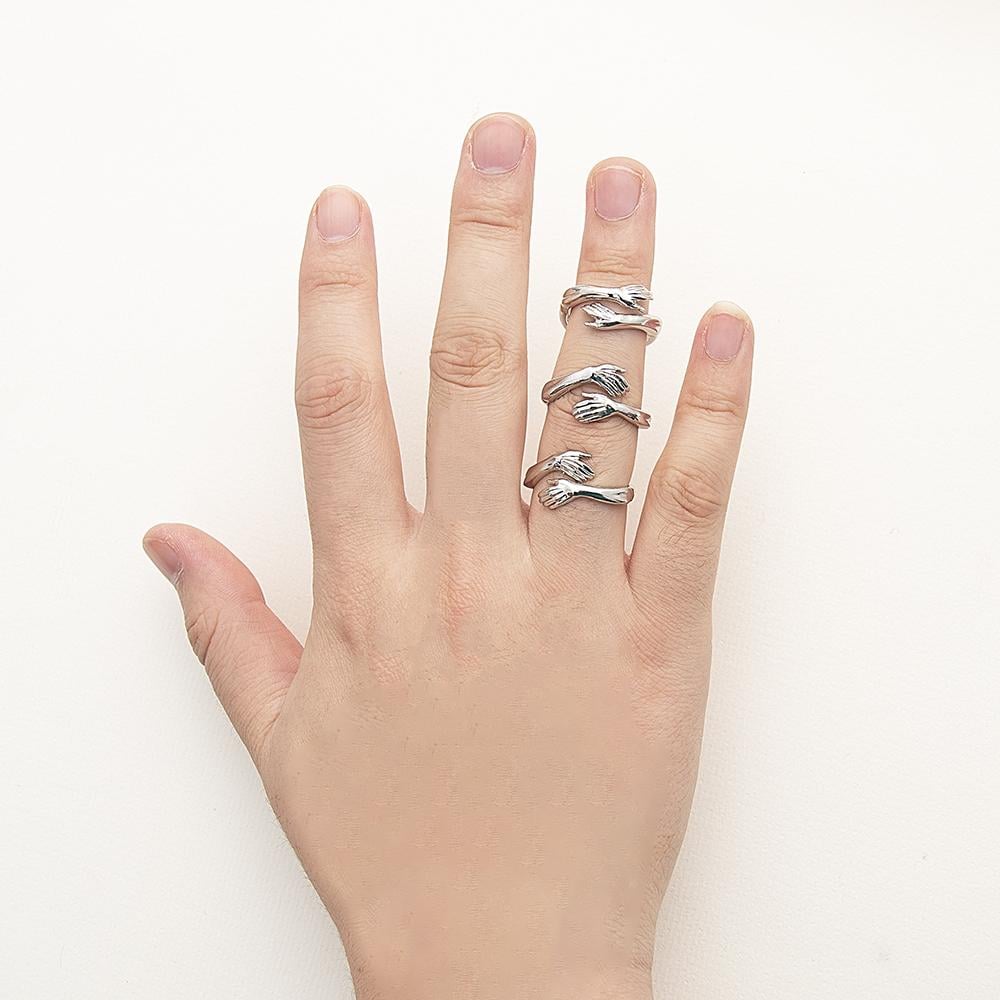 New-Couple Hug Ring Womens Day Gift Friends Mother Sister Girlfriend Gift