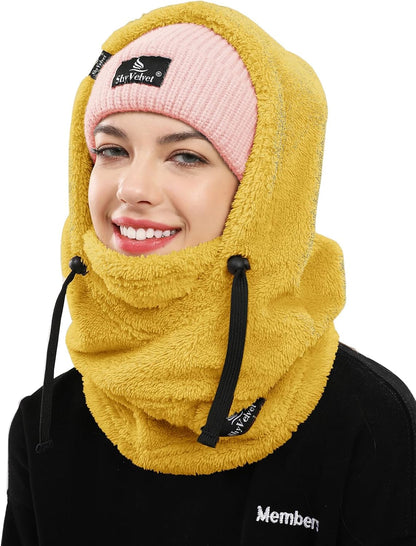 Balaclava Wind-Resistant Winter Face Mask,Fleece Ski Mask for Men and Women,Warm Face Cover Hat Cap Scarf