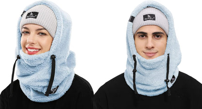 Balaclava Wind-Resistant Winter Face Mask,Fleece Ski Mask for Men and Women,Warm Face Cover Hat Cap Scarf
