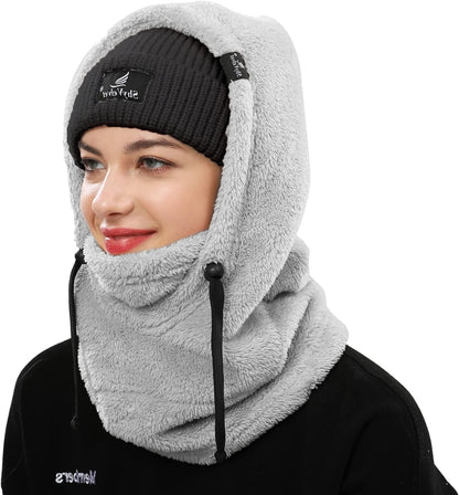Balaclava Wind-Resistant Winter Face Mask,Fleece Ski Mask for Men and Women,Warm Face Cover Hat Cap Scarf