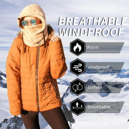 Balaclava Wind-Resistant Winter Face Mask,Fleece Ski Mask for Men and Women,Warm Face Cover Hat Cap Scarf