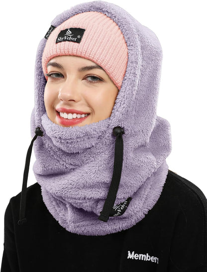 Balaclava Wind-Resistant Winter Face Mask,Fleece Ski Mask for Men and Women,Warm Face Cover Hat Cap Scarf