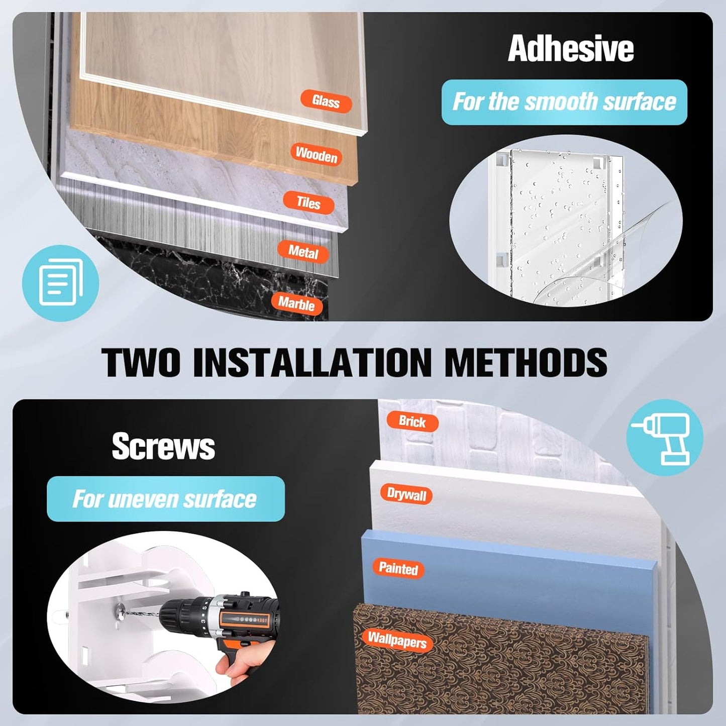 Hat Organizer Rack – Wall & Door Cap Holder, Holds 10 Hats, Space-Saving Storage Solution