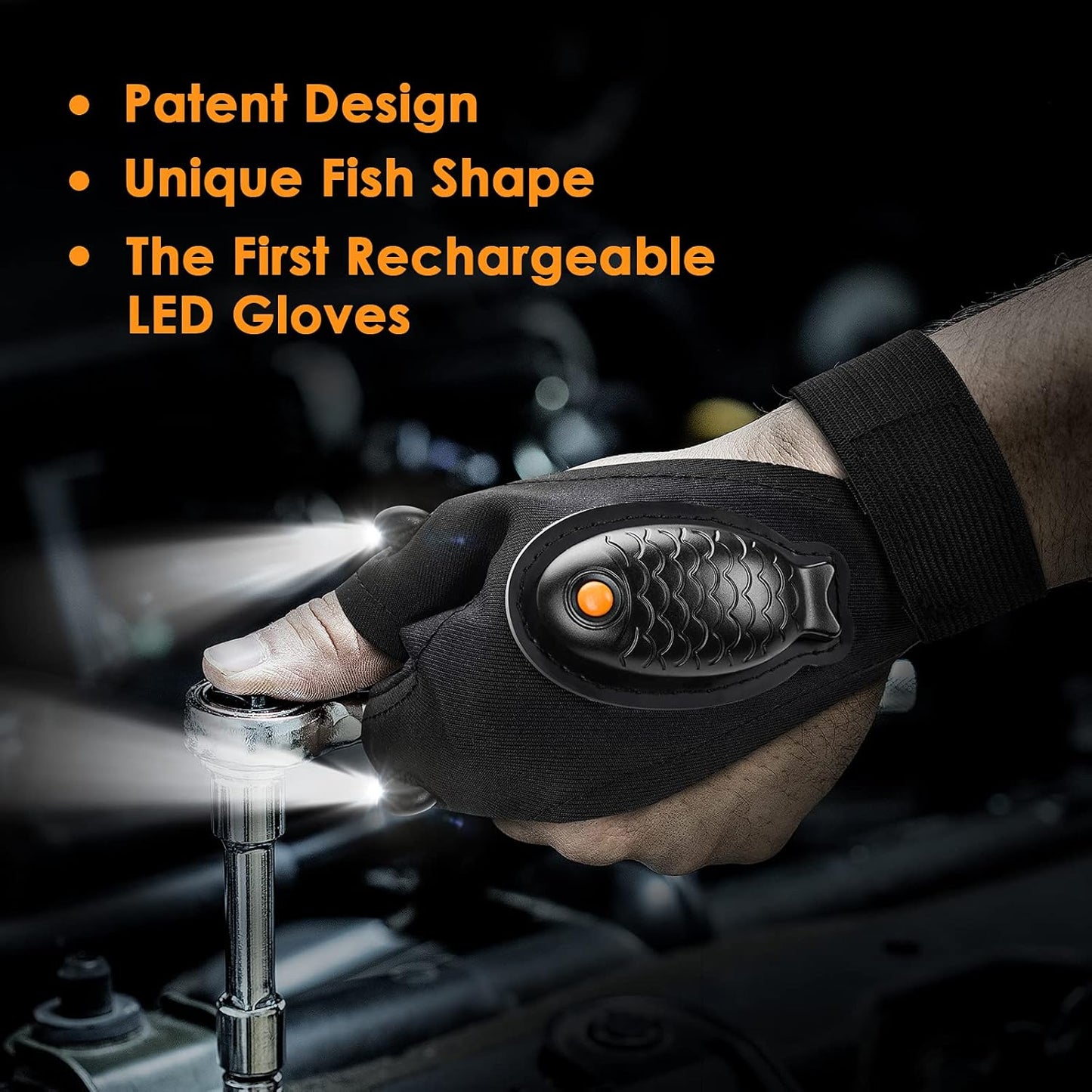 Hands-Free LED Flashlight Gloves – The Smart Gift for Men Who Love Fixing, Fishing & Adventure