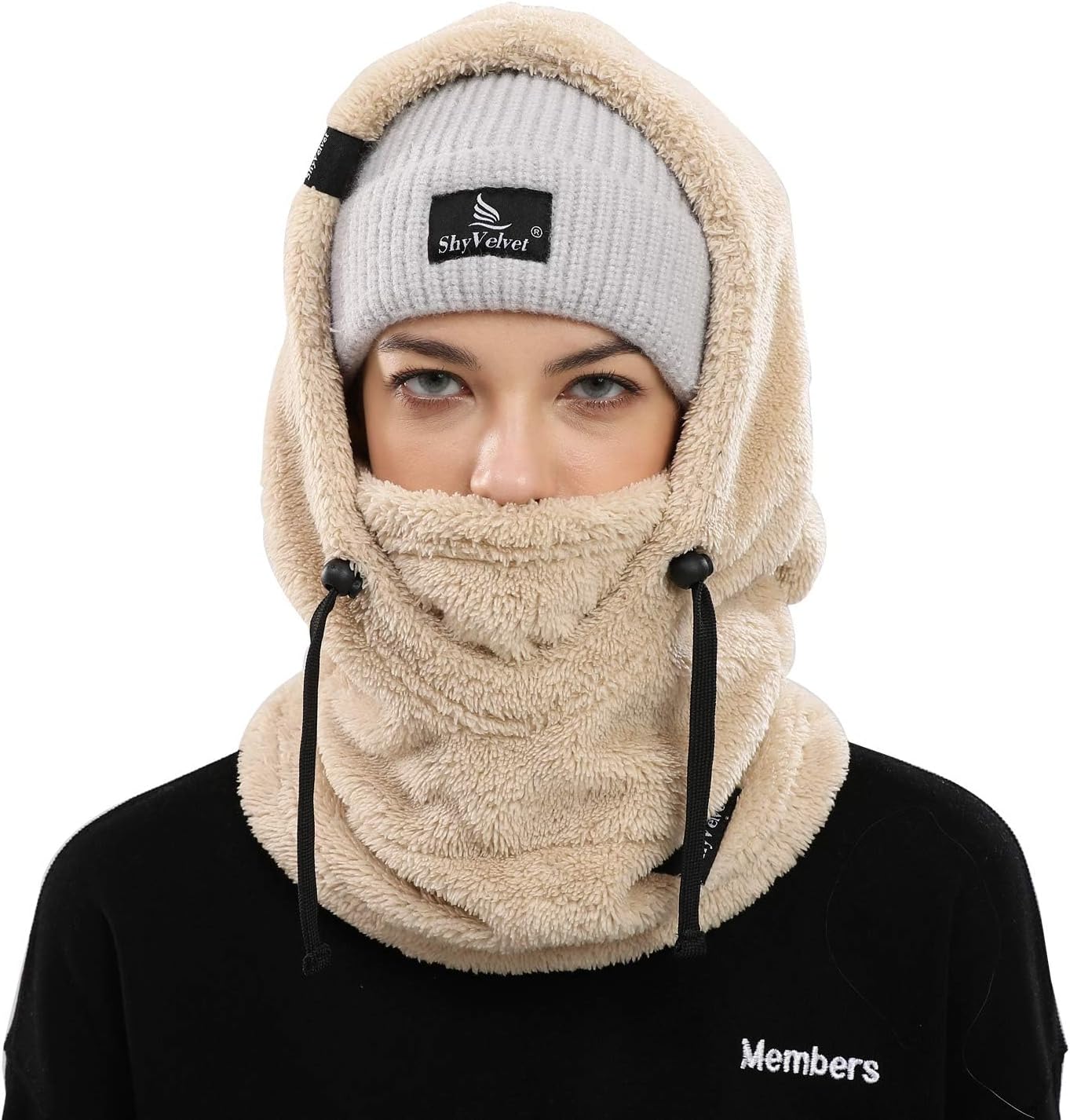 Balaclava Wind-Resistant Winter Face Mask,Fleece Ski Mask for Men and Women,Warm Face Cover Hat Cap Scarf