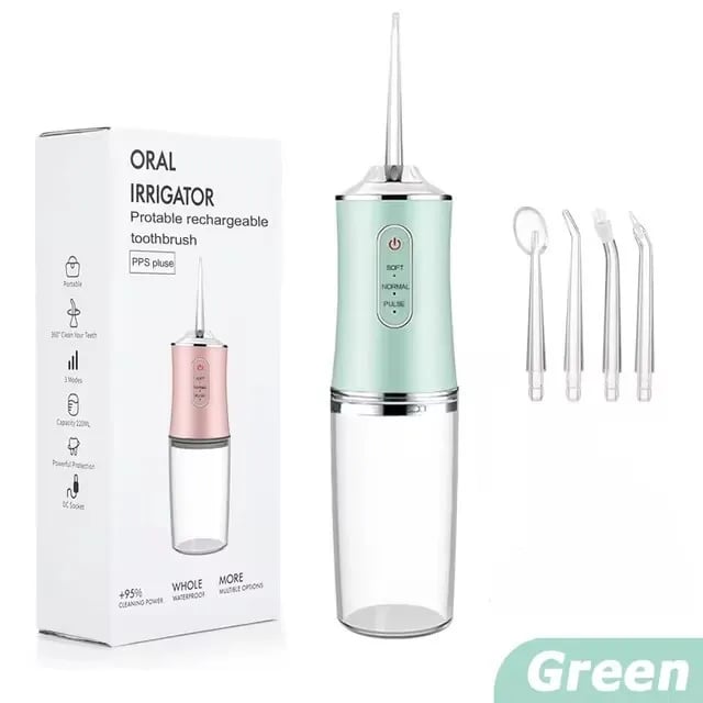 🦷Rechargeable Portable Electric Dental Water Flosser Oral Irrigator With 4 Nozzle 🪥