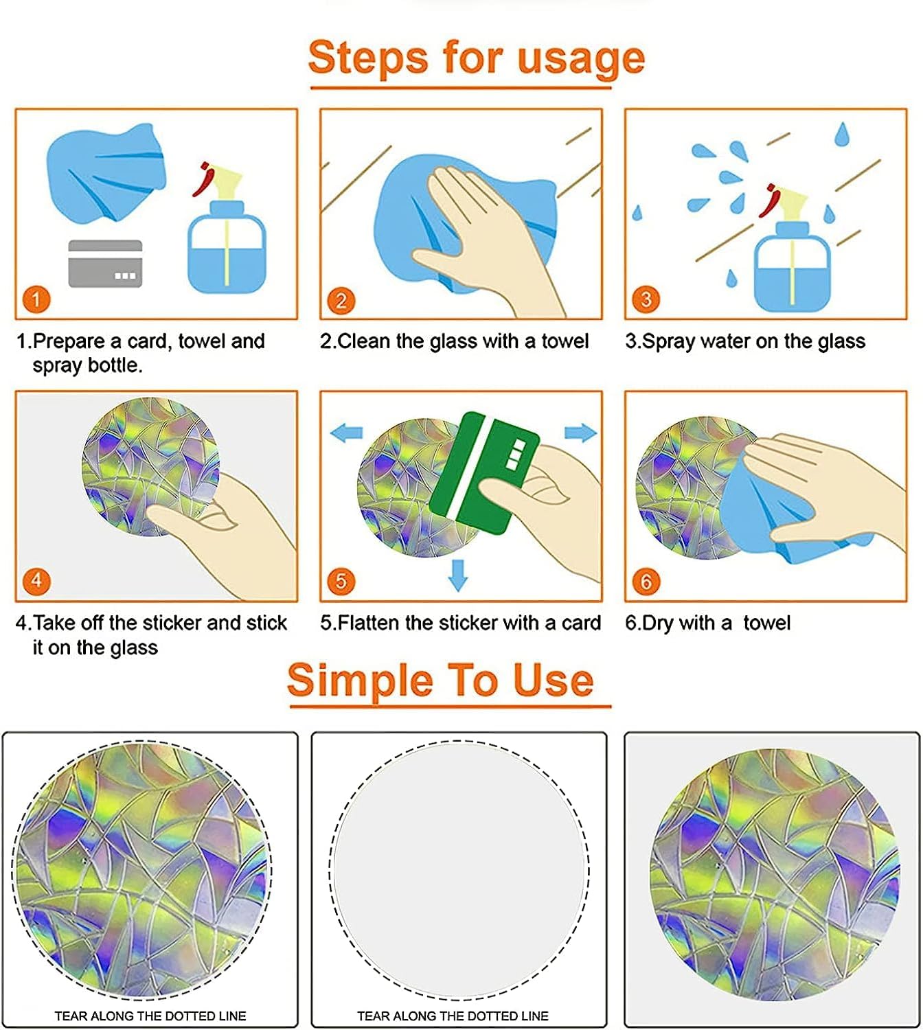 Halloween Window Rainbow Stickers